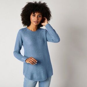 Blancheporte Rozšířený pulovr z anglického úpletu modrošedá 52 obraz