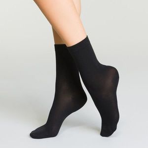 Blancheporte Polovysoké termo dámské ponožky černá 39/42 obraz