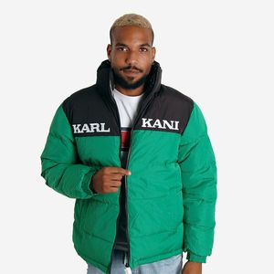 Obojstranní Zimní bunda Karl Kani Retro Block Reversible Puffer Jacket green/black/white obraz