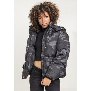 Urban Classics Ladies Boyfriend Camo Puffer Jacket darkcamo obraz