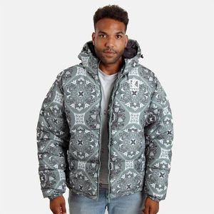 Zimní Bunda Karl Kani OG Paisley Puffer Jacket dusty green obraz