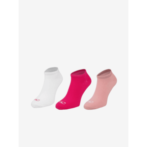 Sada tří párů dámských ponožek v růžové a bílé barvě O'Neill SNEAKER 3PK obraz