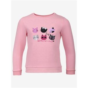 Růžové holčičí tričko s motivem koček NAX Habelo obraz