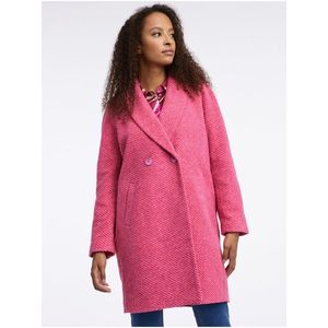 Tmavě růžový dámský kabát s příměsí vlny ORSAY obraz