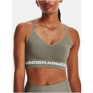 Khaki sportovní podprsenka Under Armour UA Seamless Low Long Bra obraz