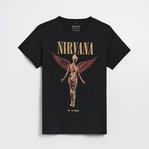 House - Tričko s potiskem Nirvana - Černý obraz