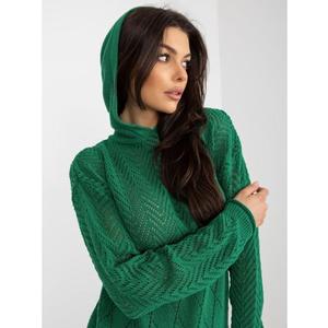 Dámský svetr s kapucí DOBRA zelený obraz