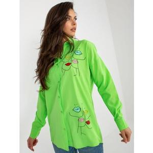 Dámská košile oversize s potiskem PROKOPA světle zelená obraz