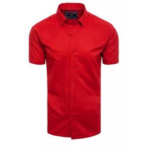 Pánská košile s krátkým rukávem KROS červená obraz