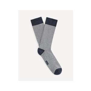 Proužkované ponožky Vicaire z bavlny Supima® Tmavě m obraz