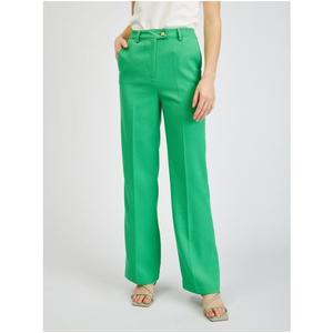 Zelené dámské flared fit kalhoty obraz