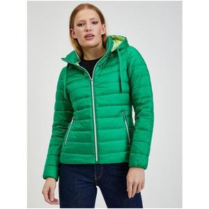 Zelená dámská zimní prošívaná bunda obraz