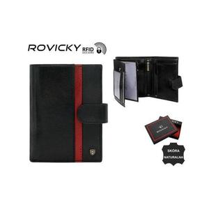 Pánská kožená peněženka N575L-RVTP-3081 černo-červená obraz
