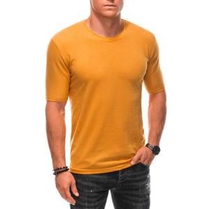Pánské jednobarevné tričko S1896 musstard obraz