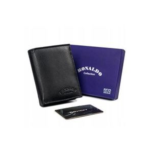 Kožená peněženka RFID RONALDO 0800-D černá obraz