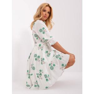 Dámské šaty s volánky CHISA bílé a zelené obraz