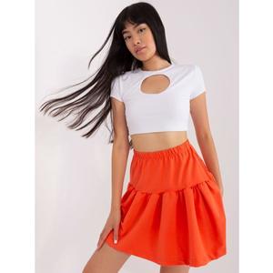 Dámská sukně s volánem ZINAIDA oranžová obraz