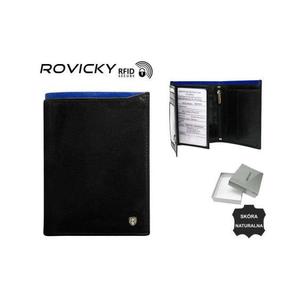 Pánská kožená peněženka N4-RVT-6887 Black+Navy obraz