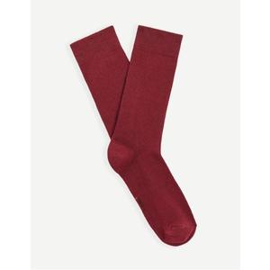 Vysoké ponožky Milof z bavlny Supima® Vínová obraz