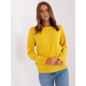 Dámský svetr s dlouhým rukávem BASIL žlutý obraz
