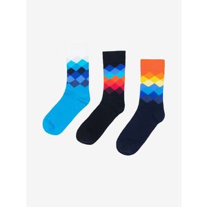 Ombre Clothing Ponožky 3 páry Modrá obraz