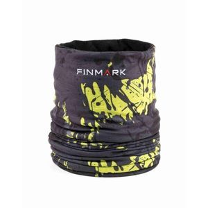 Finmark MULTIFUNCTIONAL SCARF WITH FLEECE Multifunkční šátek, žlutá, velikost obraz