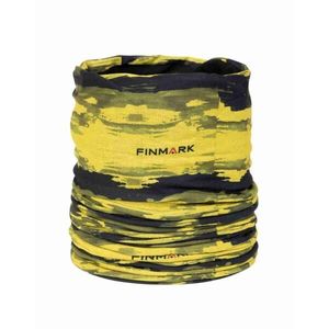 Finmark MULTIFUNCTIONAL SCARF WITH FLEECE Multifunkční šátek, žlutá, velikost obraz