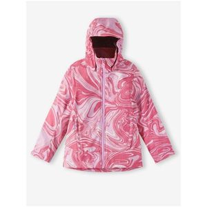 Růžová holčičí vzorovaná softshellová bunda Reima obraz