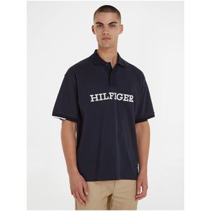 Tmavě modré pánské polo tričko Tommy Hilfiger obraz