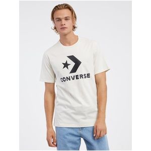 Krémové unisex tričko Converse Go-To Star Chevron obraz