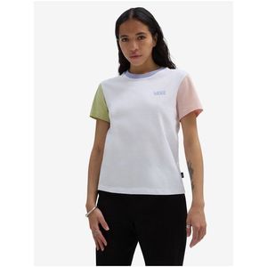 Bílé dámské tričko VANS Colorblock obraz