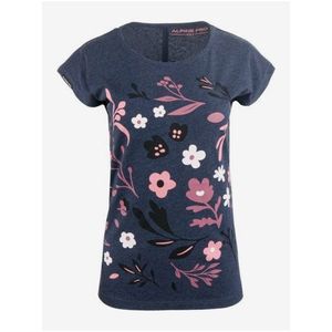 Růžovo-modré dámské květované tričko ALPINE PRO UDAWA obraz