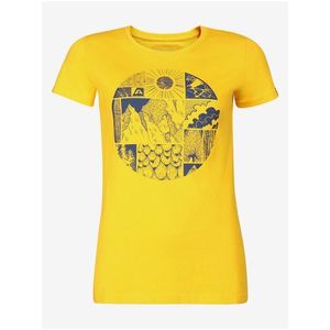 Žluté dámské tričko s potiskem ALPINE PRO ECCA obraz