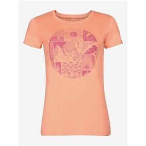 Oranžové dámské tričko s potiskem ALPINE PRO ECCA obraz