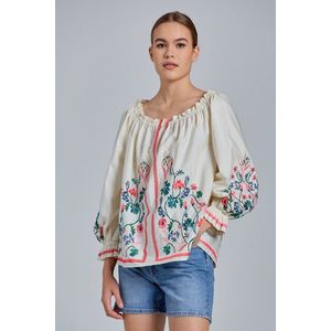 KOŠILE GANT D2. EMBROIDERED WILD FLORAL BLOUSE bílá 40 obraz