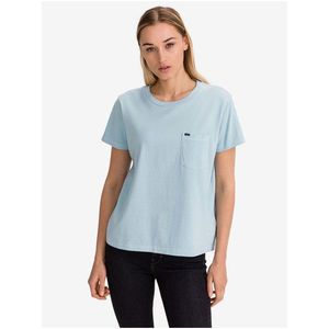 Světle modré dámské tričko s kapsičkou Lee obraz