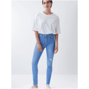 Modré dámské skinny fit džíny s potrhaným efektem Salsa Jeans Secret Glamour obraz
