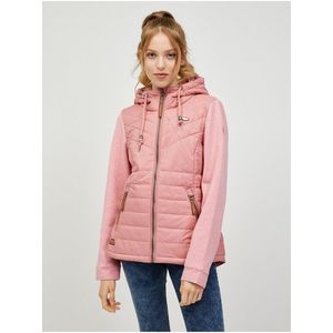Růžová dámská prošívaná bunda s kapucí Ragwear Lucinda obraz