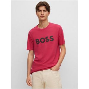 Tmavě růžové pánské tričko Hugo Boss obraz