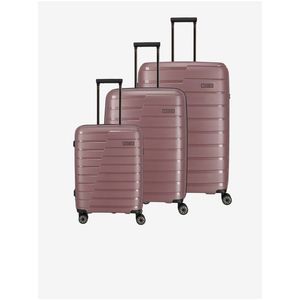 Sada tří cestovních kufrů v růžové barvě Travelite Air Base S, M, L obraz