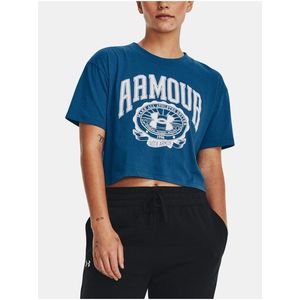 Modré dámské crop top tričko Under Armour Collegiate obraz
