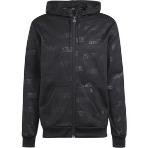 adidas EMBOSSED FULL-ZIP HOODIE Pánská mikina, černá, velikost obraz