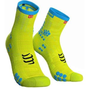 Compressport RACE V3.0 RUN HI Běžecké ponožky, reflexní neon, velikost obraz