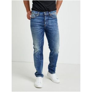 Modré pánské slim fit džíny s vyšisovaným efektem Diesel Fining obraz