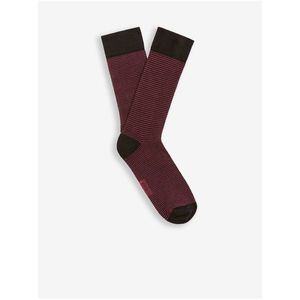 Vínové pánské vzorované vysoké ponožky Celio Vicaire obraz
