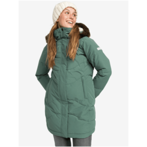 Světle zelený dámský zimní prošívaný kabát Roxy Ellie obraz