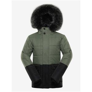 Černo-zelená dětská zimní bunda ALPINE PRO EGYPO obraz