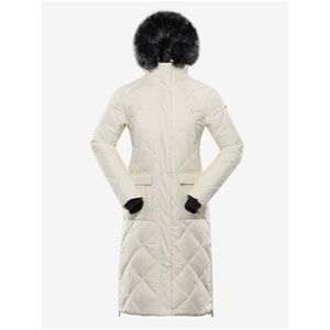 Krémový dámský zimní kabát ALPINE PRO GOSBERA obraz