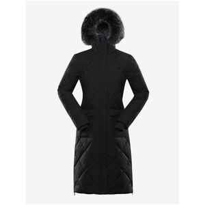 Černý dámský zimní prošívaný kabát ALPINE PRO GOSBERA obraz