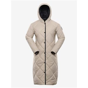 Béžový dámský zimní prošívaný kabát NAX ZARGA obraz